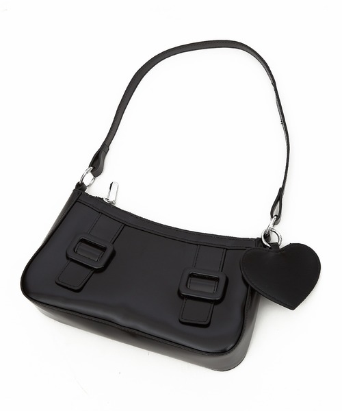 ショルダーバッグ バッグ an meets zakka バックルベルト装飾ハート 