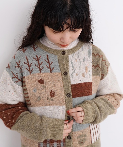 l'atelier du savon アトリエドゥサボン カラフル カーディガン l'atelier du savon（アトリエドゥサボン） カーディガン _カラフル