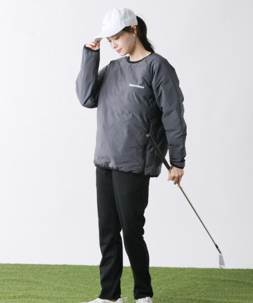 STELLA77GOLF トレーナー スウェット 中綿シームレスダウントレーナー