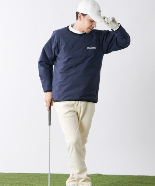 STELLA77GOLF トレーナー スウェット 中綿シームレスダウントレーナー