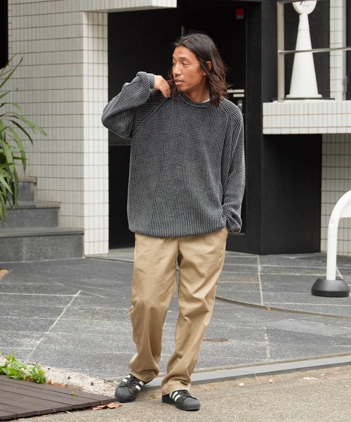 ALL RUNS セーター ニット ワッフル調 ラグラン ビッグシルエット