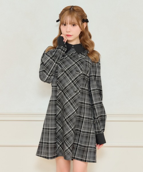 バーバリー　ドレスシャツワンピース　ヴィンテージチェック　パフスリーブ　128 バーバリードレスシャツワンピースヴィンテージチェックパフスリーブ128