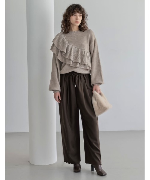 Re:EDIT（リエディ） パンツ 「低身長/高身長サイズ有」ストレッチ