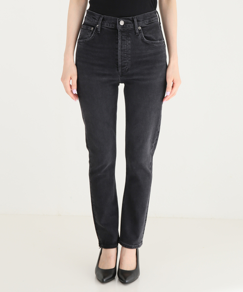 「AGOLDE」 デニムパンツ 26 チャコールグレー レディース_画像2