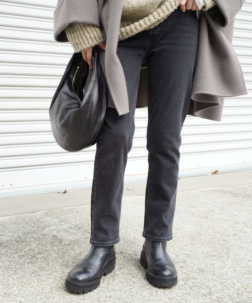 「AGOLDE」 デニムパンツ 26 チャコールグレー レディース_画像3