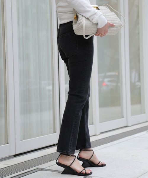 「AGOLDE」 デニムパンツ 26 チャコールグレー レディース_画像6