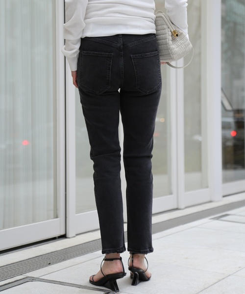 「AGOLDE」 デニムパンツ 26 チャコールグレー レディース_画像8