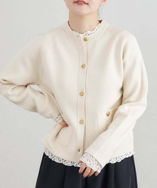 美品✨イエナ　IÉNA カーディガン　ニット　セーター　金ボタン　白　アイボリー IENA（イエナ） カーディガン ミラノリブカーディガン レディース