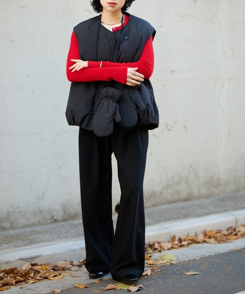 ダウンベスト ベスト volume down vest mitten set /ミトン付き 