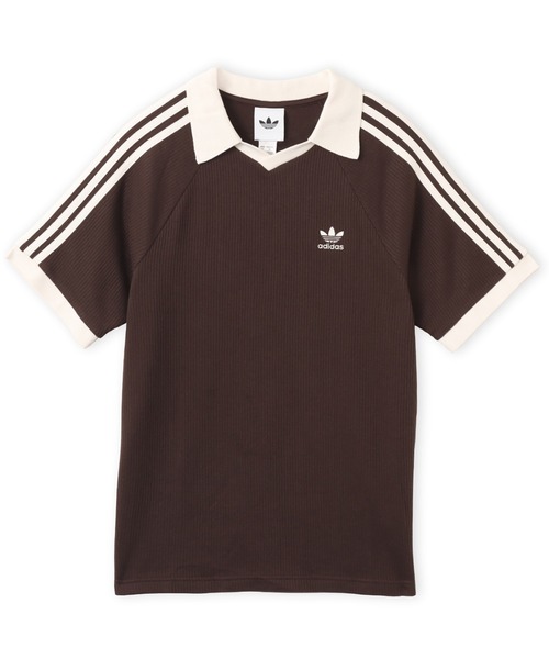 正規品　アディダス　ワッフルポロ　XS 茶　ブラウン　新品　ユニセックス　S adidas（アディダス） ポロシャツ adidas WAFFLE SHORT SLEEVE POLO