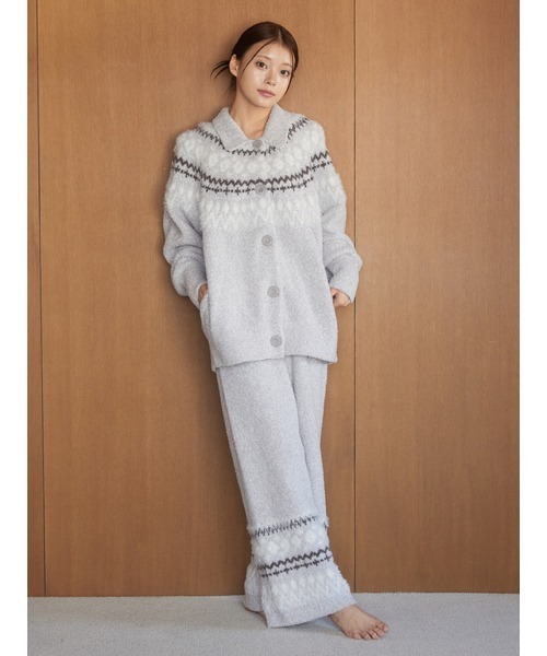 【新品】GELATO PIQUE もこもこ　上下セット　ルームウェア　グレー 新品】GELATO PIQUE もこもこ 上下セット ルームウェア グレー