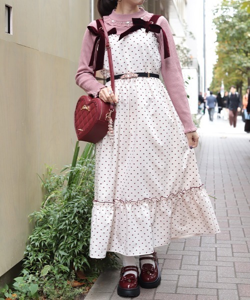 axes femme（アクシーズ ファム） ジャンパースカート ハート