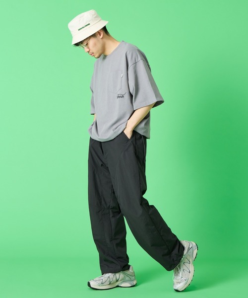 tシャツ 「NANGA/ナンガ」 別注 ルーズフィット ドローコードポケットTシャツ レディース メンズの画像