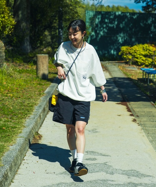 tシャツ 「NANGA/ナンガ」 別注 ルーズフィット ドローコードポケットTシャツ レディース メンズの画像