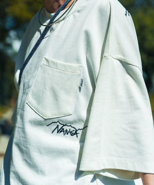 NANGA（ナンガ） tシャツ 半袖 別注 ルーズフィット ドローコード