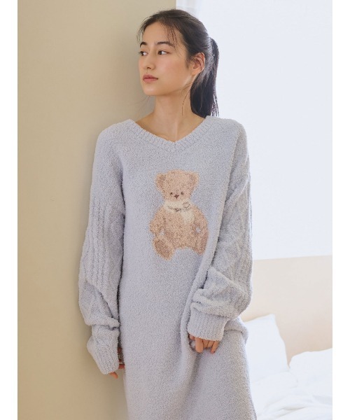 くま柄ワンピース♡ チュチュアンナ（tutuanna） ルームウェア 部屋着 厚手モール