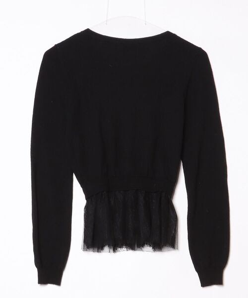 【RED VALENTINO】カシミヤ混 バックレース クルーネックカーディガン 中古・古着通販】VALENTINO (ヴァレンティノ) カシミヤブレンドレース