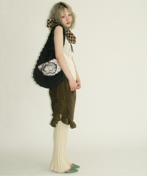 musubore（ムスボレ） エコバッグ pleated print oyster bag 