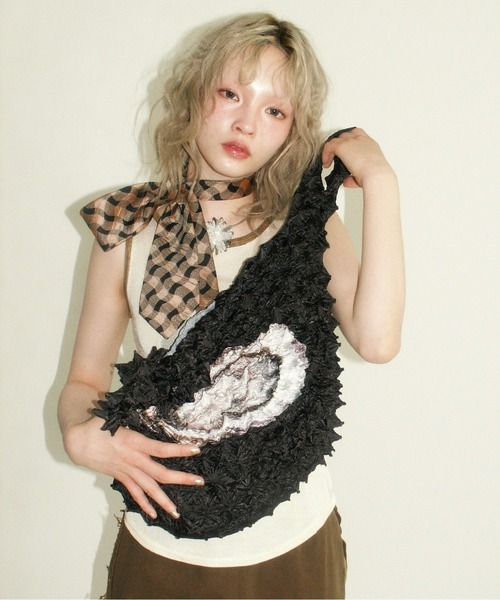 musubore（ムスボレ） エコバッグ pleated print oyster bag 