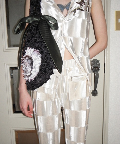 musubore（ムスボレ） エコバッグ pleated print oyster bag 