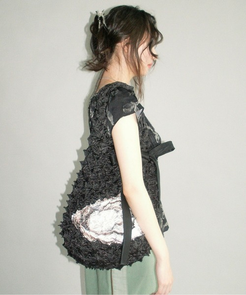 musubore（ムスボレ） エコバッグ pleated print oyster bag 