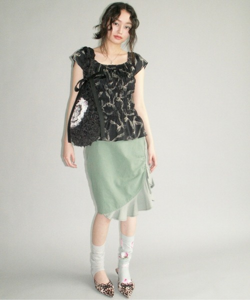 musubore（ムスボレ） エコバッグ pleated print oyster bag 