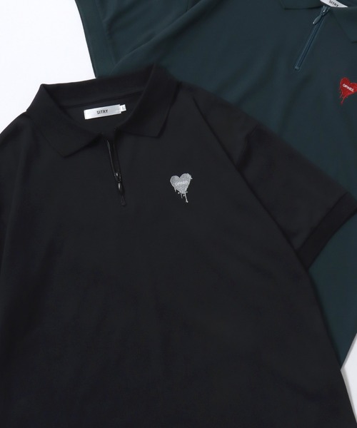 SITRY（シトリー） ポロシャツ ポロ SITRY Heart Embroidery Half Zip