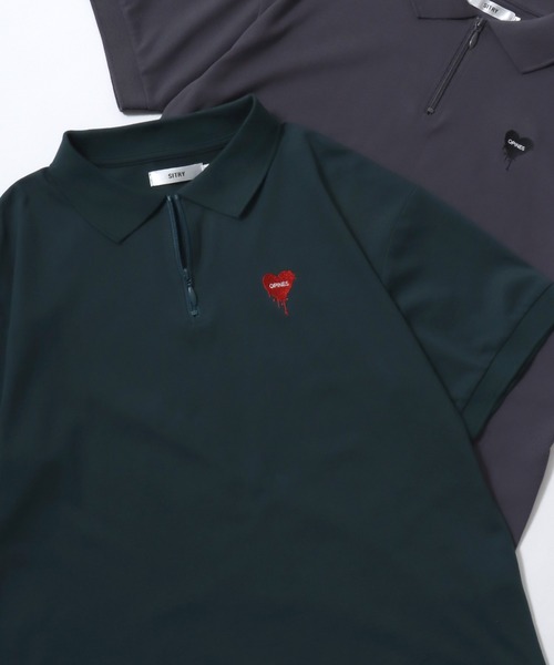 SITRY（シトリー） ポロシャツ ポロ SITRY Heart Embroidery Half Zip