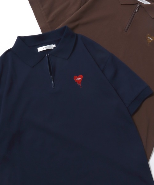 SITRY（シトリー） ポロシャツ ポロ SITRY Heart Embroidery Half Zip