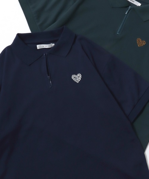 archivio ハートロゴ刺繍 長袖ポロシャツ 40サイズ SITRY（シトリー） ポロシャツ ポロ SITRY Heart Embroidery Half Zip