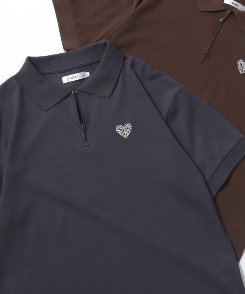 SITRY（シトリー） ポロシャツ ポロ SITRY Heart Embroidery Half Zip