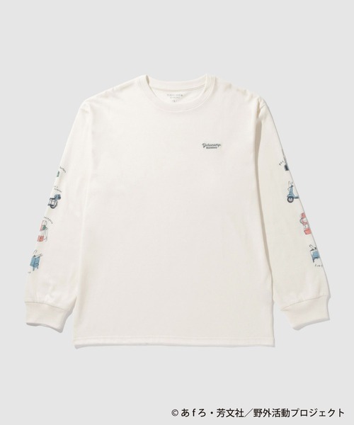 tシャツ ゆるキャン袖プリントロングスリーブTシャツ メンズ