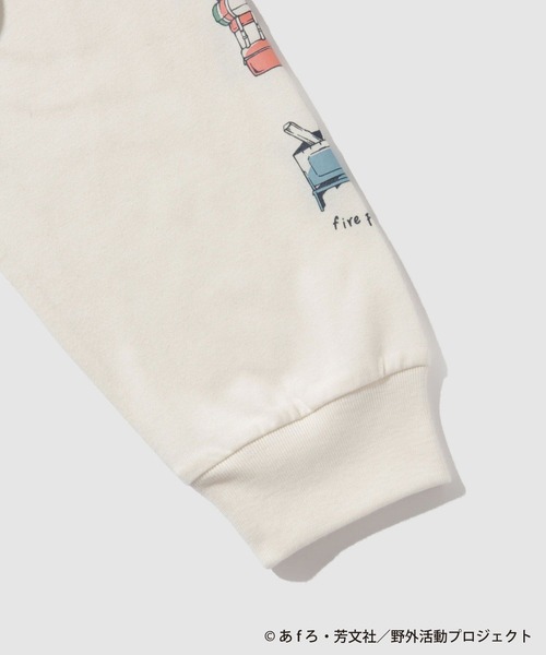 tシャツ ゆるキャン袖プリントロングスリーブTシャツ メンズ