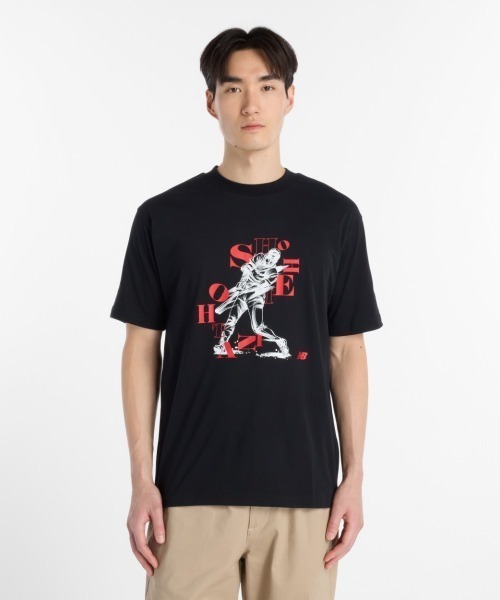 大谷翔平 ニューバランス New Balance 渋谷ツタヤ Tシャツ ブラック New Balance（ニューバランス） tシャツ 大谷翔平 Graphic T-Shirt