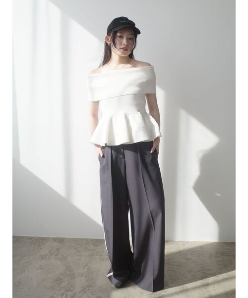 LAGUNAMOON（ラグナムーン） パンツ センタープレスラインパンツ 「春