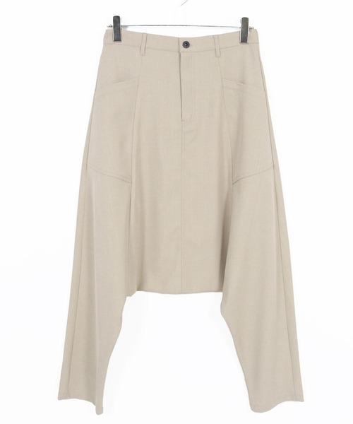 ♦【アコーレ】ベージュ サルエルパンツ 調整可能ウエスト¥15,000 CAMBIO（カンビオ） パンツ mp14858-ワイドサルエルパンツ メンズ
