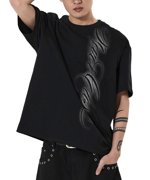 OY Tシャツ ブラック OY（オーワイ） tシャツ 「OY/オーワイ」NOISELINE SCRIPT TEE/ノイズ