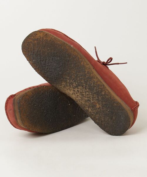 「Clarks」 レザーシューズ 9 レッド メンズ_画像3