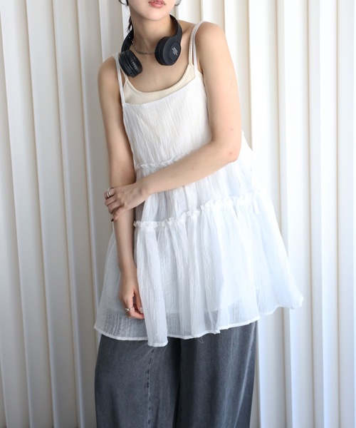 YENNA キャミソール サイドリボンキャミチュニック : ZOZOTOWN Yahoo