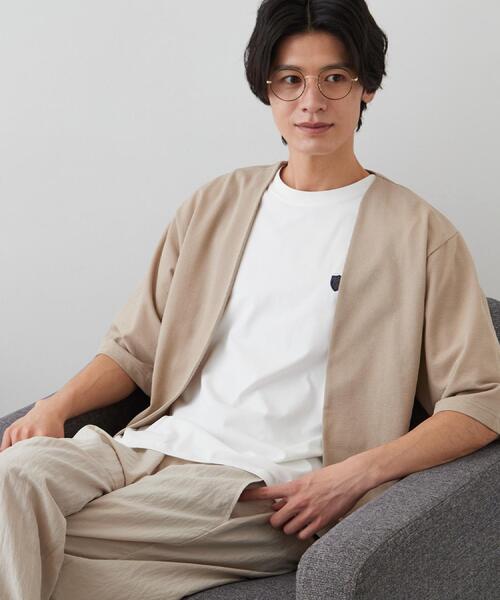 THE SHOP TK カーディガン メッシュ五分袖カーディガン＋半袖Tシャツ