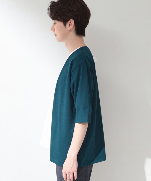 THE SHOP TK カーディガン メッシュ五分袖カーディガン＋半袖Tシャツ
