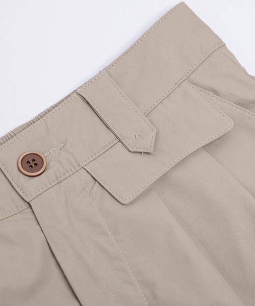 ロング スカート ベルト付き レザーライクロングスカート/Aライン/バックゴム | ブランド登録なし | 18