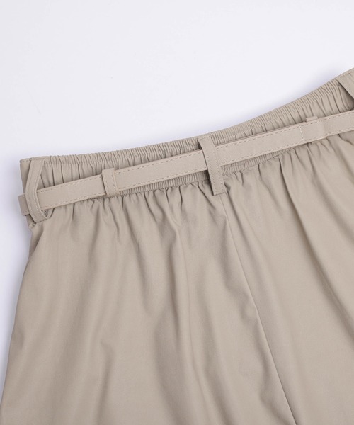 ロング スカート ベルト付き レザーライクロングスカート/Aライン/バックゴム | ブランド登録なし | 23
