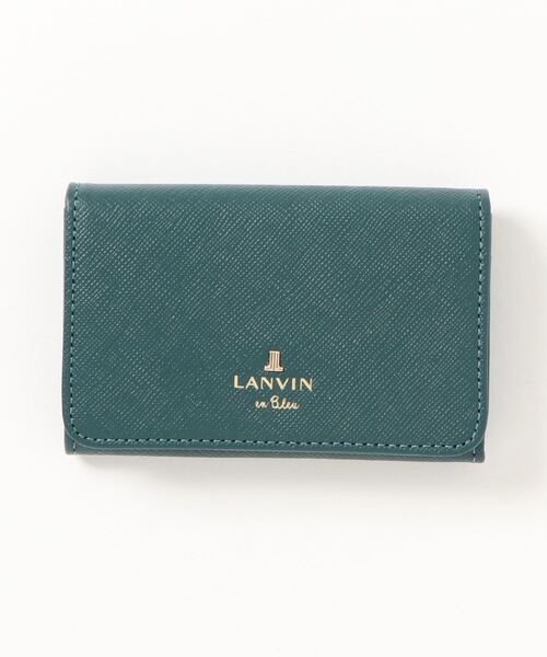 【新品未使用】 LANVIN On Blue グリーン名刺入れ LANVIN en Bleu ランバンオンブルー カードケース デクスター