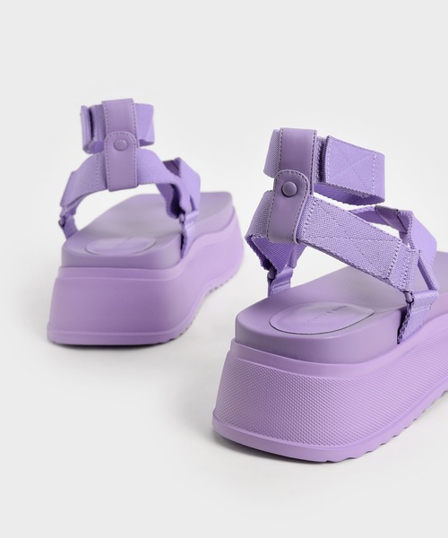 CHARLES ＆ KEITH サンダル ジョス アンクルストラップ フラット