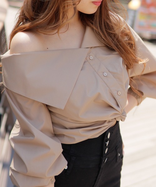 シャツ ブラウス マイクロアシメショートシャツ レディース | LIP SERVICE | 09
