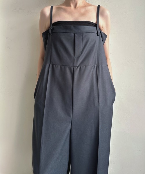 オールインワン パンツディテールジャンプスーツ/オールインワン