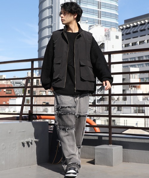 ベスト ジレ TEMPSOLUTION シェア パディング ベスト レディース メンズ 8（eight） ベスト ジレ スタンドカラーベスト メンズ
