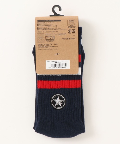 MARVEL 靴下 「 」 ワンポイント刺繍ソックス 23 A メンズ