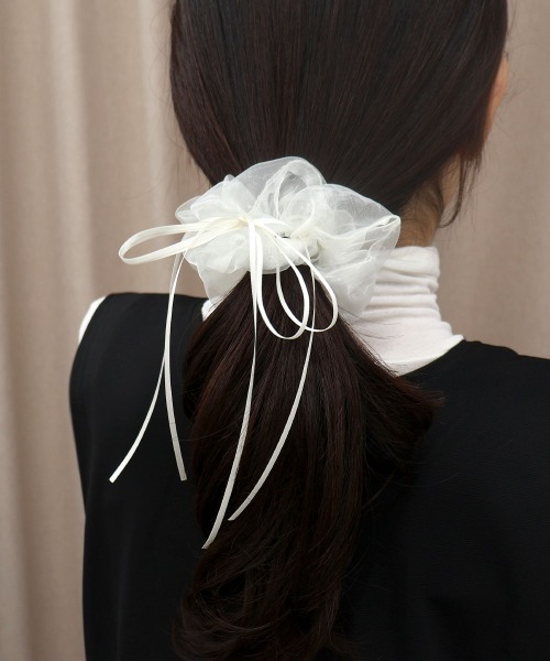 CEMO NEMO（セモネモ） シュシュ オーガンジー リボン シュシュ